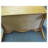 Vintage Oak Hall Bench / Telephone Chair with Lift-Top Storage