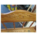 Vintage Oak Hall Bench / Telephone Chair with Lift-Top Storage
