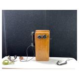 Antique Wall Crank Telephone & Accessories