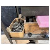 Metal Cart & Contents