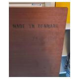 Scandinavian Danish Mid-Century Modern Teak Twin Headboard Made in Denmark 75