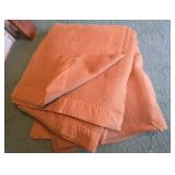 Bates Blanket & Assorted Quilts Coverlets Bedding Lot Blue Peach