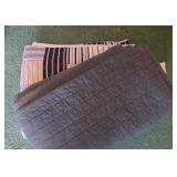 Two Twin Quilts Bedspreads Gray & Blue Striped Bedding Covers