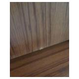 Mid Century Modern Teak Wall Unit Secretary Desk Bookcase 54.5in - Contents not included