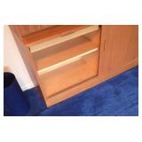 Mid Century Modern Teak Wall Unit Secretary Desk Bookcase 54.5in - Contents not included