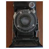 Vintage Kodak Folding Bellows Camera w/ Kodon Shutter Black Body