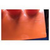 1970s Ring-A-Date Perpetual Wall Calendar Orange Plastic MCM Mod Decor