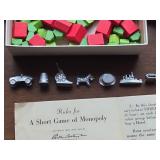 1930s Parker Brothers Monopoly Short Game Add-On Popular Edition