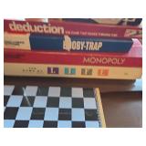 Lot of Vintage Board Games with Wooden Chess Set Monopoly Life
