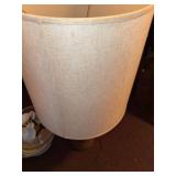 Mid Century Modern Style Cork Table Lamp With Drum Shade