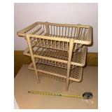 3 Tier Plastic Countertop Organizer Rack Beige Freestanding Storage