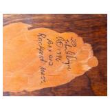 Vintage Hand Carved Wooden Doctor Door Knocker Wall Plaque 1976