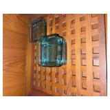 Dansk MCM Danish Modern Teak Serving Tray with 3 Glass Inserts