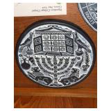 Vintage Judaica Plaques Moon Fest Menorah