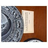 Vintage Judaica Plaques Moon Fest Menorah