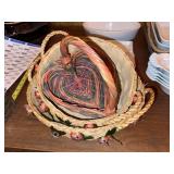 Assorted Ceramic Bakeware Serving Dishes & Decorative Baskets Lot