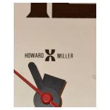 Howard Miller Model 610 Square Wall Clock Faux Oak Retro Numerals
