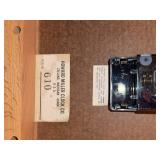 Howard Miller Model 610 Square Wall Clock Faux Oak Retro Numerals