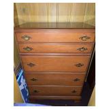 Bassett Furniture 5 Drawer Traditional Bedroom Chest Cherry Finish