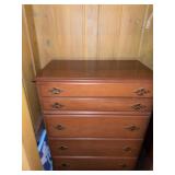 Bassett Furniture 5 Drawer Traditional Bedroom Chest Cherry Finish