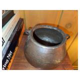 Antique Hammered Copper Hanging Pot Cauldron Primitive Decor