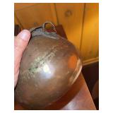 Antique Hammered Copper Hanging Pot Cauldron Primitive Decor