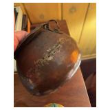 Antique Hammered Copper Hanging Pot Cauldron Primitive Decor