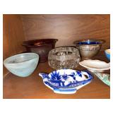 Lot of Assorted Vintage Glass & Porcelain Bowls Dishes Decor