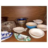 Lot of Assorted Vintage Glass & Porcelain Bowls Dishes Decor