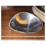 Nambe Metal Serving Bowl Set Heart Triangle & Large Bowl 579