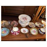Vintage Mismatched Tea Party China & Glass Serving Pieces Decor Lot