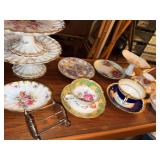 Vintage Mismatched Tea Party China & Glass Serving Pieces Decor Lot