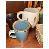 Assorted Art Pottery Mugs Pitcher Planter Mixed Ceramic Lot