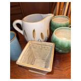 Assorted Art Pottery Mugs Pitcher Planter Mixed Ceramic Lot