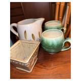 Assorted Art Pottery Mugs Pitcher Planter Mixed Ceramic Lot