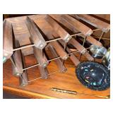 Mid Century Modern Barware Decor Lot Wine Rack Acorn Serving Dish