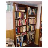 Mid Century Modern Teak Wood Double Bookcase 42.5x77 - Contents not included