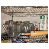 Lot of Assorted Kitchen Bakeware Gadgets Rolling Pins Apple Peeler