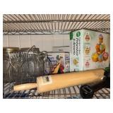 Lot of Assorted Kitchen Bakeware Gadgets Rolling Pins Apple Peeler
