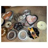 Lot of Assorted Vintage Bundt Tube Cake Pans Copper Glass Bakeware