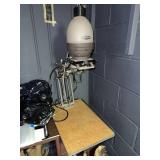 Vintage Darkroom Photo Enlarger w Baseboard Countertop Setup