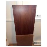 Mid Century Modern Wood Dining Table & 4 Cane Back Chairs Set