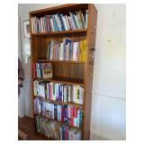 Teak Bookcase Adjustable Shelves 77in Tall 12in Deep Bookshelf