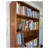 Teak Bookcase Adjustable Shelves 77in Tall 12in Deep Bookshelf