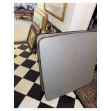 Pair of Vintage Square Folding Card Tables Gray Woodgrain Tops