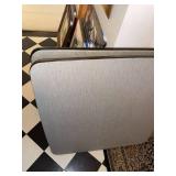 Pair of Vintage Square Folding Card Tables Gray Woodgrain Tops