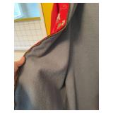 Vintage Newfoundland Parka Red Wool Lined Fur Trim Ski Embroidered