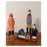 Vintage Nautical Folk Art Figurines & Gloucester Dock Decor Group