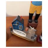Vintage Nautical Folk Art Figurines & Gloucester Dock Decor Group
