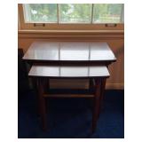 Vintage Mid Century Modern Wooden Nesting End Tables Set of 2